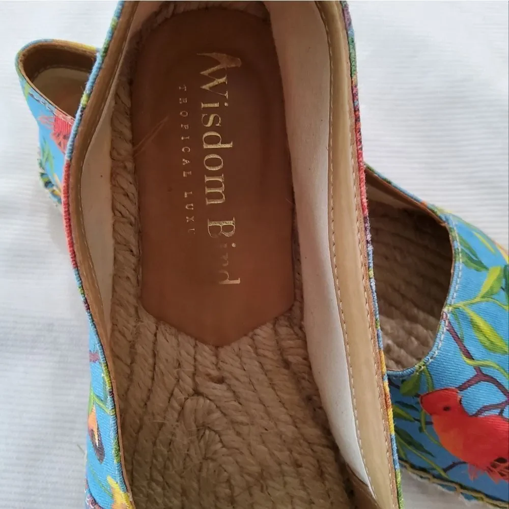 Wisdom Bird Tropical Luxury Women's Tienda Espadrilles Size 38/7,5
